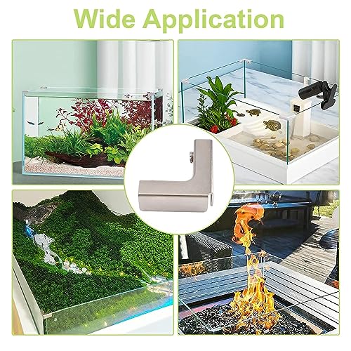 4Pcs Cold-Rolled Steel Glass Clamp 2 Way Glass Connectors Rimless Clip Holder for Fixing or DIY Fish Tank, Wind Guard, Display Cabinet, for 6-10mm Thickness - color: Cold-rolled Steel,for 6-10mm, size: 4 Pieces