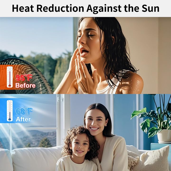 MAGIDEKOR Window Privacy Film One Way, Reflective Mirror Window Film Daytime Privacy, UV Sun Blocking Heat Control Static Cling, Window Tint for Home Office - 17.5 Inch X 6.5 Feet - color: One Way - Black, size: 17.5 Inch X 6.5 Feet