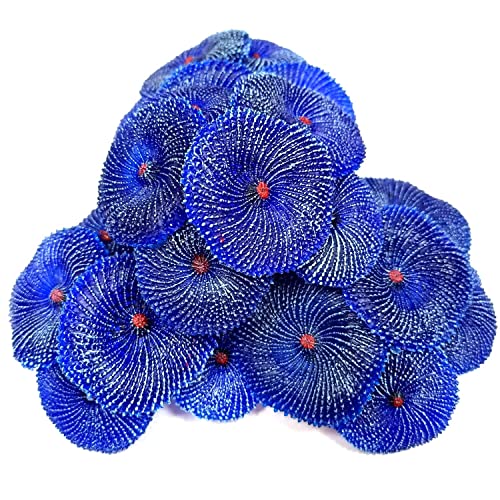 4Pcs Artificial Coral, Faux Coral Ornaments, Aquarium Decorations for Fish Tank Aquarium, Fish Cave Hideout Decoration Landscape (Blue)