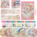 3D Sticker Scene Book,Sticker Therapy for Adults,Include 20 Beautiful House Isometric 3D Space DIY Scene Stickers Book,Cute Art Stickers for Girls