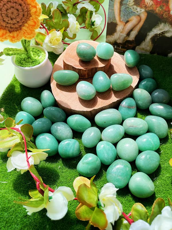 DUQGUHO Green Aventurine Healing Crystals Stones Set Natural Bulk Crystals Tumbled Polished Irregular Crystal Stones Bulk Rocks 0.45 lbs - color: 05 Green Aventurine