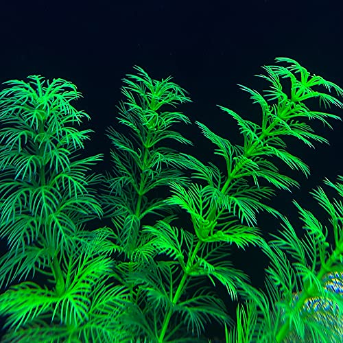 Artificial Aquarium Plants Plastic, Fake Plants for Aquarium Fish Tank, Realistic Plant 10PCS - color: 10pcs Green