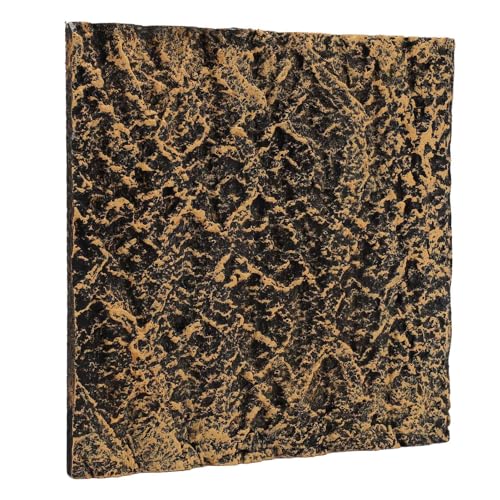 AYNEFY Reptiles Reptile Decorative Supplies, Rock Terrarium Background 3D Rock Stone Background Decorations Backdrop for Fish Reptiles Amphibians Turtles Reptile (27 * 26.8cm) - size: 27*26.8cm