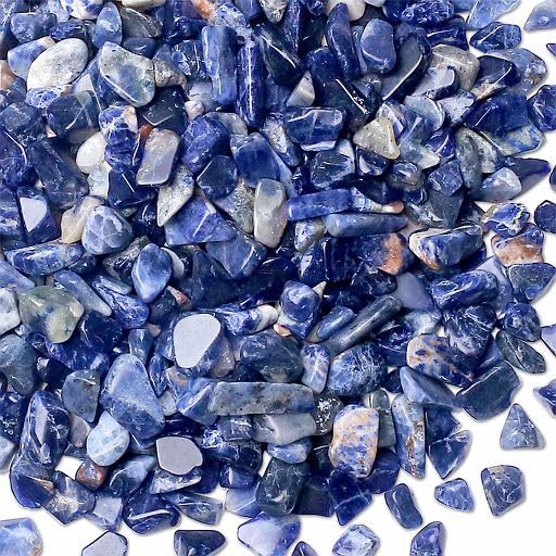 YATOJUZI Blue Sodalite 1LB Aquarium Gravel Rocks Bulk Wholesale Tumbled Crystals Stones Chips Crushed Reiki Energy Balancing Gemstones for Planters Vase Filler Fountain Fish Tank Potted Decor - color: Blue Sodalite, size: 1 Pound