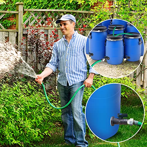 Suswillhit Rain Barrel Spigot Kit - Water Barrel PVC Garden Diverter Kit with Bulkhead Fitting Hose Faucet Adapter and Thread Seal Tape for Water Tanks, Aquariums, Tubs, Pools, Garden Barrels(2 Pack) - color: 2Pack