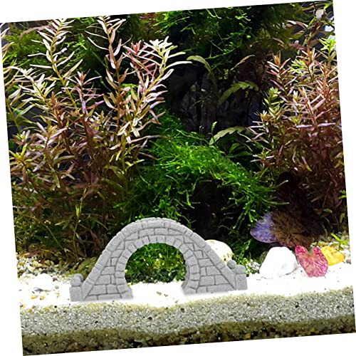 DECHOUS 2pcs Micro Landscape Stone Bridge Fish Tank Decor Fish Tank Ornaments Retro Decor Dollhouse Bridge Mini Garden Figurines Aquarium Model Miniature Figurine Stone