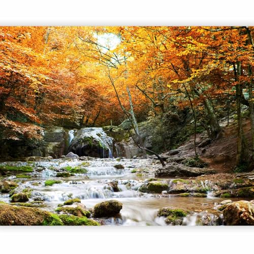 Wall Mural Waterfall 77x61 in - XXL Peel and Stick Self-Adhesive Wallpaper Removable Large Sticker Foil Wall Decor Print Picture Image Design Landscape Nature Lake 100403-104 - color: #01, size: 77"Wx61"H Self-Adhesive