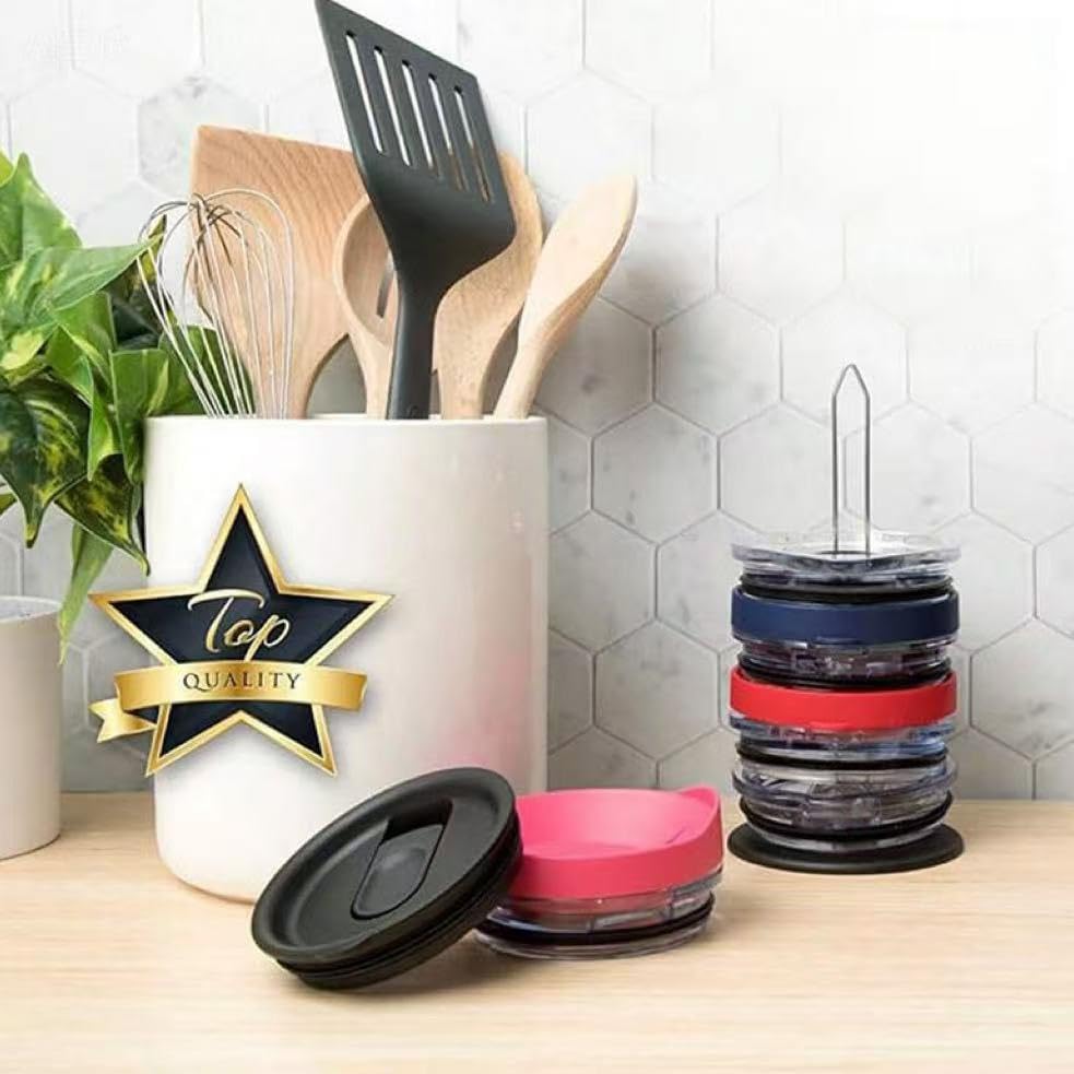 Vertical Lid Storage Rack No Drill Cup Cover Organizer - 7.7" L x 3.5" W