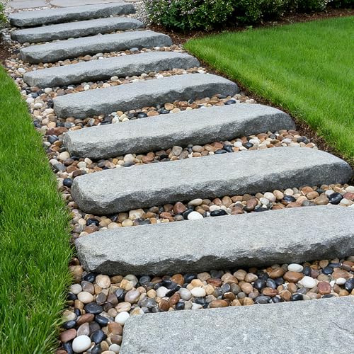Onlyfire 15lb Polished Pebbles, 1" Natural Decorative Mixed Color River Rocks Aquarium Gravel Stones for Landscaping, Indoor Plants, Vase, Succulent, Fish Tank - size: 15 Pounds