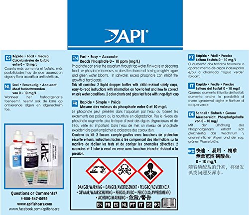 API Phosphate Test Kit For Freshwater And Saltwater, 64 OUNCES - size: 64 OUNCES, style: Phosphate
