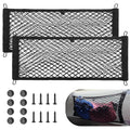 RED WOLF 2 Pcs Universal Elastic Mesh Netting Car Pouch for Trunk RV Boats Home Cargo Storage with Screws and Hooks (23.6'' x 9.8'') - size: 23.6'' x 9.8''