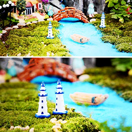 Miniature Fairy Garden Decoration Accessories Garden Sculptures Statues,Yard Decor for Outside Gnomes Outdoor Decor for Patio - size: Lighthouse