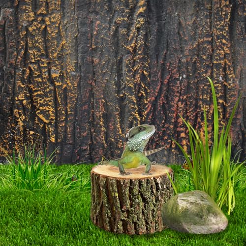 PINVNBY Reptile Terrarium Cork Background,17.72x11.02 Inches 3D Bearded Dragon Tank Backgrounds Wall Reptile Stereo Backdrop Amphibian Habitat Climbing Board Decoration for Lizard Gecko Reptile Turtle - color: 【CORK】