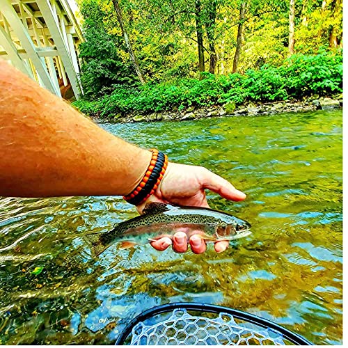 Aventik Fly Floating Fishing Net Carbon Fiber Landing Trout Net Light Weight Clear Rubber Ghost Net Catch & Release - color: Standard green with smoke magnetic release