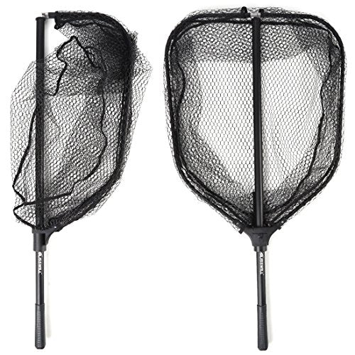 BLISSWILL Large Fishing Net with Handle Collapsible Fish Landing with Extendable Handle Knotless Nylon Fishing Safe Fish Net Durable Telescopic Dip Foldable