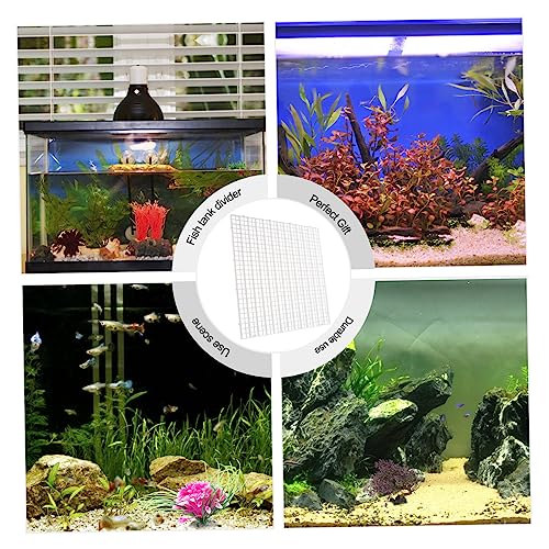 SUPVOX 1set Aquarium Grid Isolate Board Fish Tank Divider Cable Ties and Clips for Easy Installation for Breeding and Compartmentalizing Aquatic Habitats