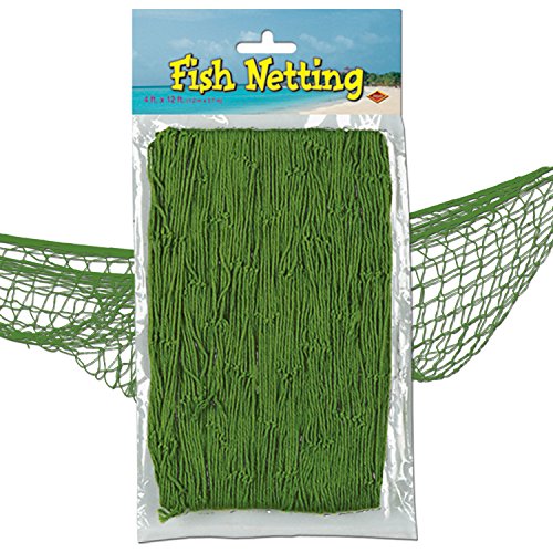 Beistle Decorative Fish Netting, 4 by 12-Feet - color: Green, size: 4' x 12'