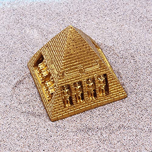 Egypt Pyramid Statues Reptile Small Pharaoh Figurine Sculpture Gold Aquarium Terrarium Fish Tank Decorations Ornament Turtle Lizard Tanks Egyptian Décor