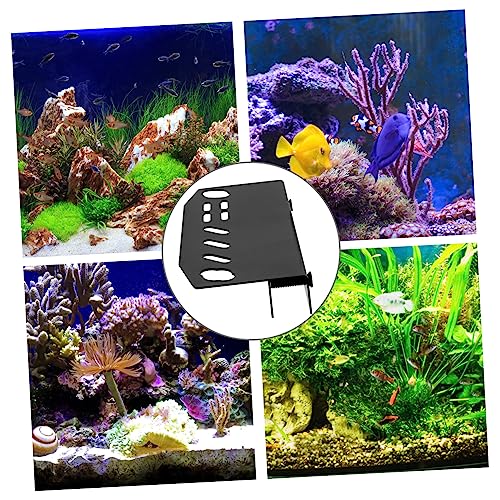 FRCOLOR Aquarium Tool Holder Organizer Rust-Proof Black Stainless Steel Rack for Fish Tank Tweezers Aquascaping Maintenance
