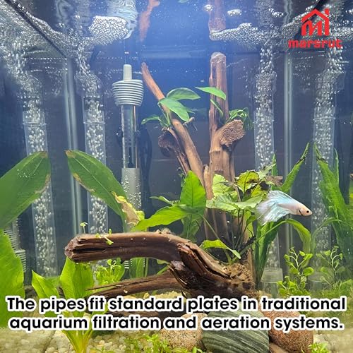 Marsrut 5pcs Under Gravel Filter Aquarium Uplift Tube, Undergravel Bottom Filters for Fish Tanks Water Cleaner Small Board Air Clean System Freshwater Saltwater, Clear Tubing Accessory Kit