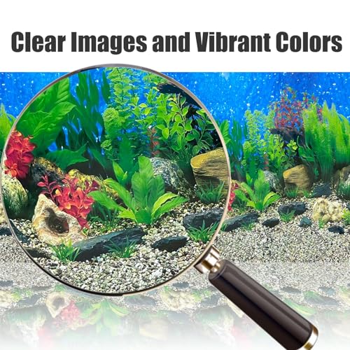 XCNO Aquatic Plant Aquarium Background Sticker Coral HD Fish Backgrounds for Aquariums Gravel Stone Fish Tank Wallpaper Decorations 2 Sided 12"x 25" - color: Coral, size: 11.6" x 25" In
