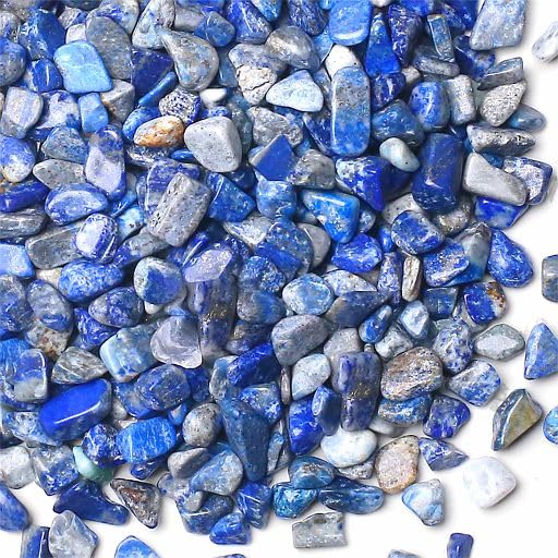 YATOJUZI Lapis Lazuli Aquarium Gravel Rocks Bulk Wholesale Tumbled Crystals Stones Chips Crushed Reiki Energy Balancing Gemstones for Planters Vase Filler Fountain Fish Tank Potted Decor 0.44LB - color: Lapis Lazuli, size: 0.44 Pound