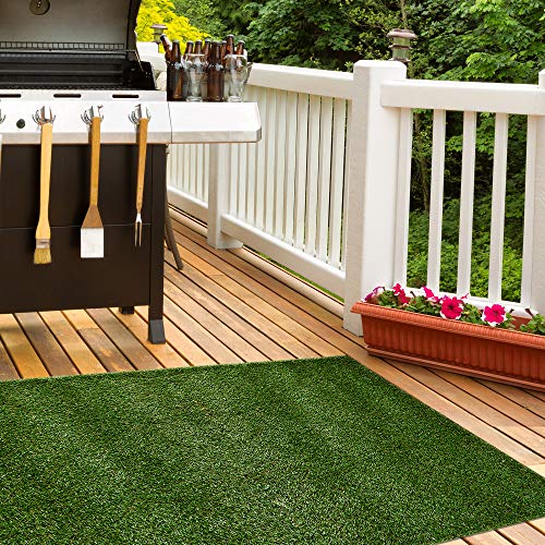 iCustomRug Ivy, Thick Realistic Grass Mats & Rugs 2' X 10' Synthetic Turf with Finished Edges, Indoor Outdoor Grass Pet Pad - size: 2' x 10' (Rectangular)