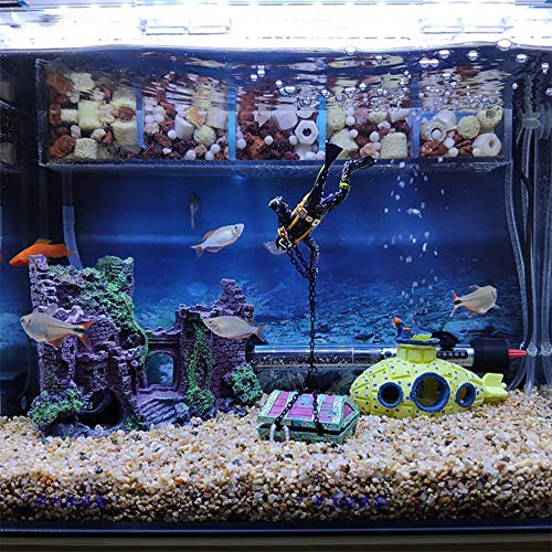 Large Fish Tank Decorations Castle Aquarium Decorations Large Resin Coral Castle Ornaments Fish House Breed Tank Decor for Marine Betta Fish Tank Landscape