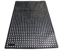 Rhino Mats, K-Series Comfort Tract Anti-Fatigue Drain-Thru Beveled Floor Mat, Drainage Non-Slip Grease-Resistance for Kitchen, Restaurant, Pool, Gym, Bar or Patio (Black, 3' x 5' x 1/2") - size: 3' x 5' x 0.5" Black