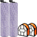 4-Pack WDB1F2 Replacement Brushroll & Filte Bundle for Shark WD101 WD201 WD100 WD200 AW201 WD200C WD201C WD101C AW261 wd160 HydroVac XL 3-in-1 vacuum cleaner, compare parts WDB1, WDB2, WDFF1, WDB1F2 - color: WD101(2+2)