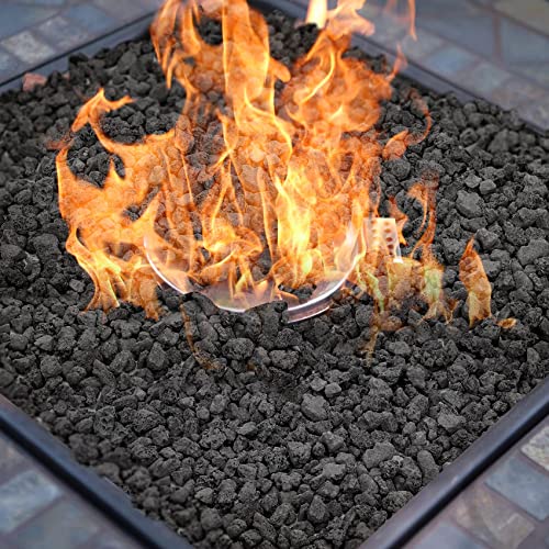Mr. Fireglass Natural Lava Rock, 0.3"- 0.6" Small Volcanic Lava Rock for Indoor & Outdoor Fire Pits, Fireplaces, Fire Bowls & Fire Table, Decorative Garden Landscaping, Potted Plants -10 Pounds, Black - color: Black, size: 0.3"-0.6"