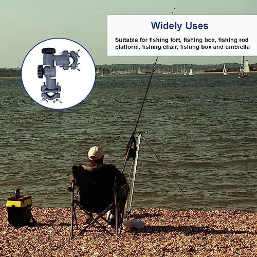 Ragyzity Strong Umbrella Bracket - 360 Degree Rotation, Lures Dish/Flashlight Holder for Fishing, Tank, Chair (2pcs) - size: 2 Pieces