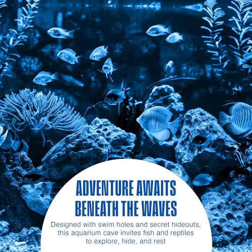 Penn-Plax Age-of-Magic Enchanted Castle Aquarium Decoration – Safe for Freshwater and Saltwater Fish Tanks – Small - size: Small