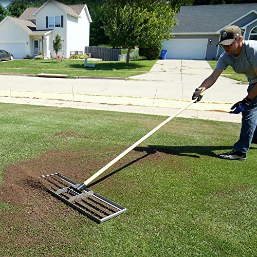 Standard Golf Levelawn Pro – 30" Lawn Leveling Rake with 72" Handle | Effortlessly Level Golf Courses, Lawns, & Gardens | Easy Assembly, Stainless Steel Tray | Perfect for Landscape Professionals - style: 30"
