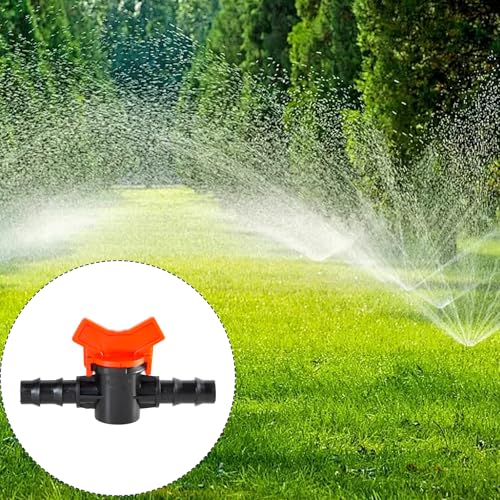 6 PCS Barbed Ball Valve 1/2 Inch ID In Line Barbed Ball Valve Shut Off Switch for Drip Irrigation and Aquariums with Hose Barb to Control Water Flow