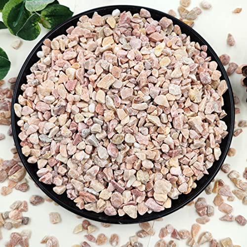 YISZM 5LB Succulent and Cactus Gravel Pebbles, 1/5 Inch Natural Decorative Polished Stones, River Rocks for Plants, Vases, Aquariums, Terrarium and Outdoor Gardening,Peach - color: Peach, size: 5 Pounds