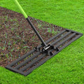 Seeutek Lawn Leveling Rake, 45" x 10" Heavy Duty Yard Leveling Rake Tool with 0-180° Adjustable Handle, 6.5FT Steel Handle Lawn Leveler for Yard Garden Golf, Ease Level Soil Sand Dirt Surface - size: 45"*10"