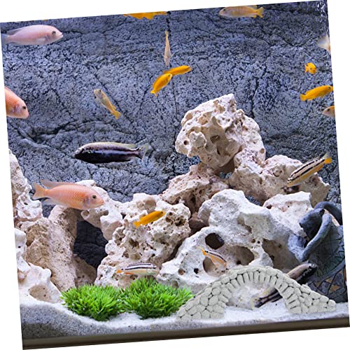DECHOUS 2pcs Micro Landscape Stone Bridge Fish Tank Decor Fish Tank Ornaments Retro Decor Dollhouse Bridge Mini Garden Figurines Aquarium Model Miniature Figurine Stone