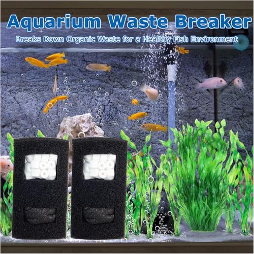 Aquarium Filter Media Replacement Kit, Filter Media for Fluval Flex, SPEC, EVO & Betta Fish Tank, Fish Tank Accessories Includes Foam, Carbon Refills, Ceramic Rings & Cord