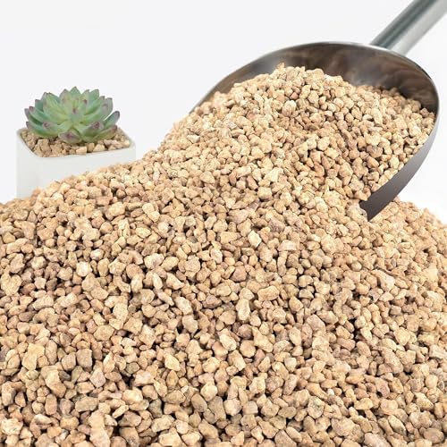 3lb Maifanitum Stones for Succulent, 1/8"-1/4" Golden Pea Gravel for Cactus, Small Pebbles for Indoor Plants Soil Covers, Decorative Rocks for Bonsai, Vases Fillers, Aquarium, Top Dressing - color: Gold, size: 3 Lb