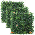 OMISTAR 3PCS Hermit Crab Climbing Wall Toys, 9.84 × 9.84 in Faux Grass Mat Aquarium Decor with Suction Cups, Plastic Reptile Climbing & Hide Plants for Gecko Lizard Turtle Betta