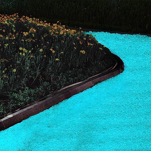 Wesiti Glow in the Dark Gravel, Fluorescent Glow in the Dark Rocks Decorations Fish Tank Rocks Decorative Aquarium Gravel Stones for Garden Room Planter Aesthetic, 300g/ 0.66lb (Blue Green, 3-5 mm) - color: Blue Green, size: 3-5 mm