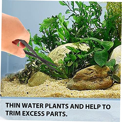 COLLBATH Stainless Steel Aquatic Plant Scissors Spring Trimmer Tool for Aquarium Terrarium for Underwater Plant Maintenance Easy to Use in Small Tanks Safe for Fish Care