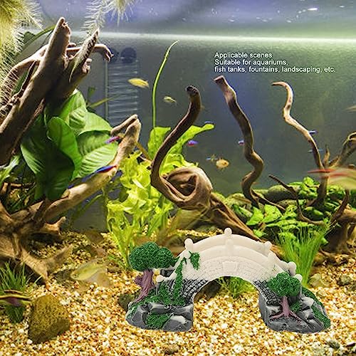 Aquarium Arch Bridge Decoration, Fish Tank Arch Bridge Resin Hand Craft Bridge Landscaping for Fish Tank Ornaments