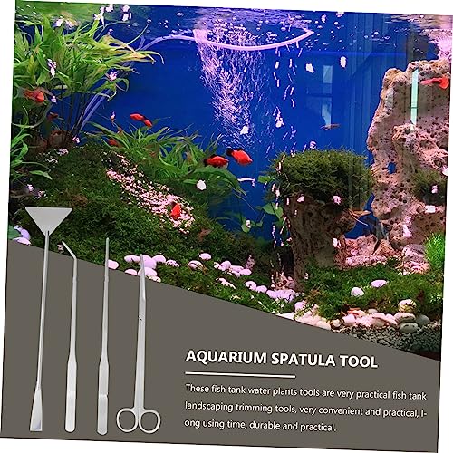 POPETPOP 1set Aquarium Scissors and Tweezers Tool Aquascaping Fish Tank Maintenance Water Plant Care Kit Easy to Use and Resistant