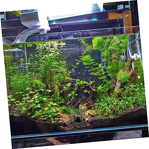 LIOOBO Antique Mini Castle Aquarium Ornament Aquatic Decoration for Freshwater Saltwater Fish Tanks Provides Hiding Spot Visual Appeal Design