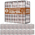16 Pack Heavy Duty Moving Bags with Strong Zipper & Carrying Handles, 107L/ 28 gal Large Durable Clothes Storage Totes, 88 lbs Packing Moving Boxes, Closet Organizers and Storage (29.9x23.2x29.4 IN) - size: Pack of 16