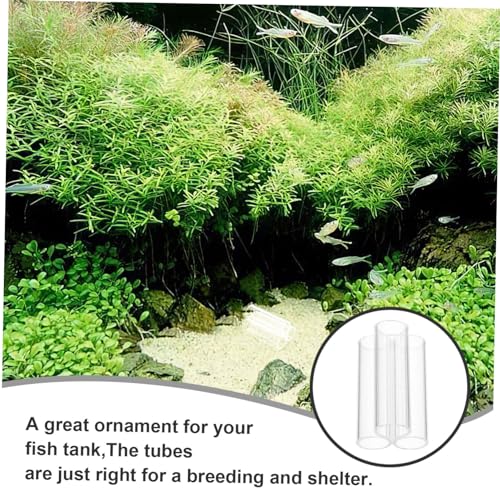 Homoyoyo Acrylic Crystal Shrimp Tube Shelter - 3 Holes Aquarium Hide for Cherry Shrimp & Small Fish Habitat