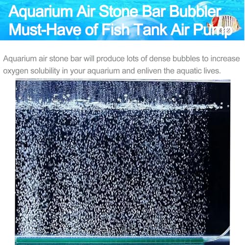 16 Inch Aquarium Air Stones Bar - Air Stone Kit with 5 Pcs Square Oxygen Diffuser Long Bubble Release Mineral Airstones for Fish Tank Pumps DWC Bucket Reservoir Pond - size: 16 inch