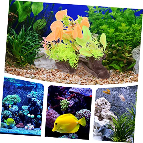 POPETPOP Desktop Aquarium Grass Decorative Plant Artificial Fish Tank Accessory for Aquarium Decor for Fish and Creative Design - color: Multicolor